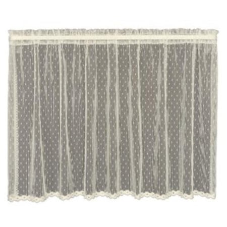 Heritage Lace Point D Esprit Tier with Hem Trim; Ecru - 60 x 30 in. 8610E-6030HT